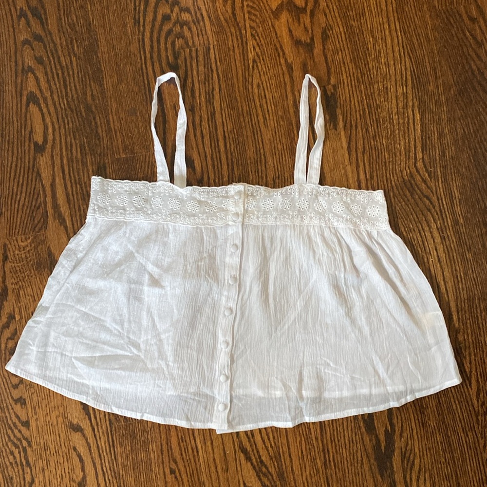 NWT Love‎ Notes White Floral Eyelet Blouse